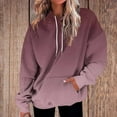 thumbnail image 1 of AGWOLF Oversized Hoodies for Women Preppy Gradient Long Sleeve Sweatshirts Trendy Drawstring Hooded Tops with Pocket, 1 of 5