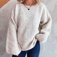thumbnail image 1 of AGWOLF Oversized Sweaters for Women Cozy Boat Collar Knitted Sweater Warm Solid Long Sleeve Pullover Fall Winter Top, 1 of 6