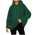 thumbnail image 1 of AGWOLF Oversized Sweatshirts for Women Fashion Drawstring Hooded Pullover with Pocket Casual Drop Shoulder Long Sleeve Hoodies, 1 of 8