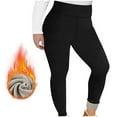 thumbnail image 1 of AGWOLF Plus Size Leggings for Women Fleece Lined Leggings Tummy Control Yoga Pants High Waisted Thermal Tights Winter Workout Leggings Pants, 1 of 9