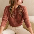 thumbnail image 1 of AGWOLF Ribbed Knit Sweater for Women Causal Cardigan Button Up Knit Sweaters Fall Lightweight Long Sleeve Jackets, 1 of 7
