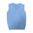 thumbnail image 1 of AGWOLF Ribbed Knit Sweater for Women Cozy Sleeveless Vest Sweaters Causal Solid Color V Neck Pullover, 1 of 3