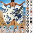 thumbnail image 1 of AGWOLF Sarong Wraps for Women Summer Boho Beach Cover Up Spaghetti Strap Beach Dress Swimwear Plus Size Pareo White M, 1 of 10