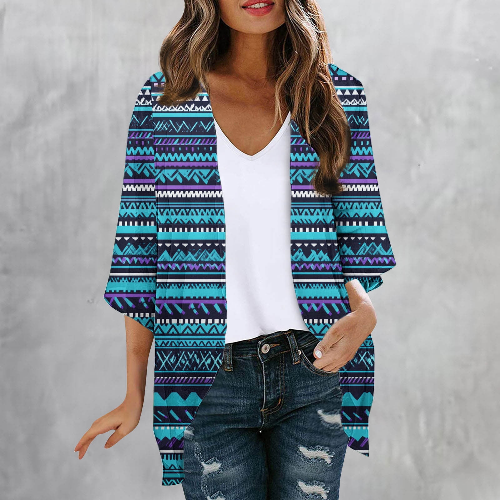 Women's Summer Beach Cover Up – Kimono Cardigan Swimsuit Wrap, Lightweight Twill Fabric, One Size Fits Most