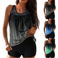 thumbnail image 1 of AGWOLF Tankini Swimsuits for Women Two Piece Bathing Suits Blouson Tank Top with Boyshorts Tummy Control Modest Swimsuits, 1 of 6