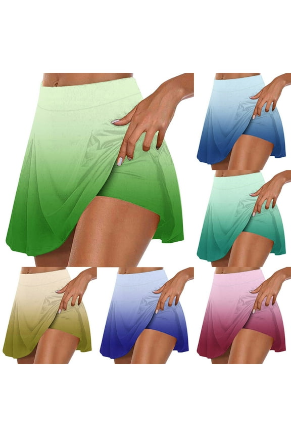 Tennis Skirt for Women 2025 Summer 2 in 1 Workout Shorts High Waisted Athletic Skorts Teen Girls Running Shorts