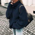 thumbnail image 1 of AGWOLF Turtleneck Sweaters for Weomen Chunky Oversized Long Sleeve Jumper Cozy Knitted Soldi Basic Pullover, 1 of 5