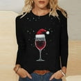 thumbnail image 1 of AGWOLF Ugly Christmas Sweatshirt for Women Long Sleeve Holiday Tops Funny Graphic Rhinestone Crewneck Pullover Holiday Vacation Shirts, 1 of 6