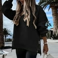 thumbnail image 1 of AGWOLF Women's Crewneck Sweatshirt Soft Long Sleeve Oversized Hoodies Casual Lightweight Fall Clothes, 1 of 9