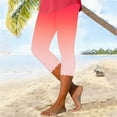 thumbnail image 1 of AGWOLF Womens Capri Leggings Clearance Sale,Gradient Printed Tummy Control Capris High Waisted Cropped Trousers Workout Running Gym Capri Pants Multicolor 3XL, 1 of 6