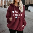 thumbnail image 1 of AGWOLF Womens Letter Print Hoodies Fuzzy Fleece Long Sleeve Sweatshirts Warm Hooded Drawstring Pullover Tops with Pocket, 1 of 6