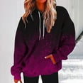 thumbnail image 1 of AGWOLF Womens Oversized Hoodies Vintage Gradient Color Sweatshirts Casual Long Sleeve Hooded Pullover with Pocket, 1 of 5