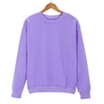 thumbnail image 1 of AGWOLF Womens Oversized Sweatshirts Business Crewneck Long Sleeve Pullover Causal Solid Basic Tops, 1 of 7