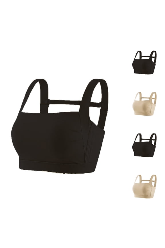 Womens Sports Bra Square Neck Padded Workout Bra No Underwire Open Back Comfortable Bralette Soft Yoga Crop Tops