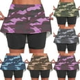 thumbnail image 1 of AGWOLF Womens Tennis Skirts with Shorts Camouflage Tummy Control Sports Skorts Lightweight Golf Workout Running Skort Coffee Coffee—Womens Shorts Summer Casual, 1 of 8