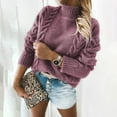 thumbnail image 1 of AGWOLF Womens Turtleneck Sweater Chunky Cable Knit Sweaters Long Sleeve Solid Color Tops Fall Winter Clothes, 1 of 6