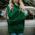 thumbnail image 1 of AGWOLF Womens Turtleneck Sweaters Stretchable Knit Pullover Oversized Long Sleeve Chunky Jumper Tops, 1 of 9