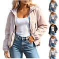 thumbnail image 1 of AGWOLF Womens Waterproof Rain Jackets Lightweight Zip Up Raincoat Outdoor Hiking Hooded Windbreaker with Pocket Pink XS, 1 of 7