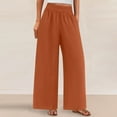 thumbnail image 1 of AGWOLF Womens Wide Leg Pants Baggy Elastic High Waist Palazzo Trousers with Pockets Flowy Sports Gym Pant, 1 of 9