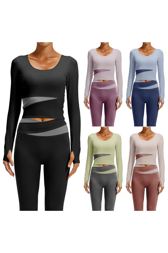 Workout Tops for Women Wrap Long Sleeve Shirts Buttercore Slim Fit Yoga Top Athletic Pilates Hiking T Shirt Gray XL