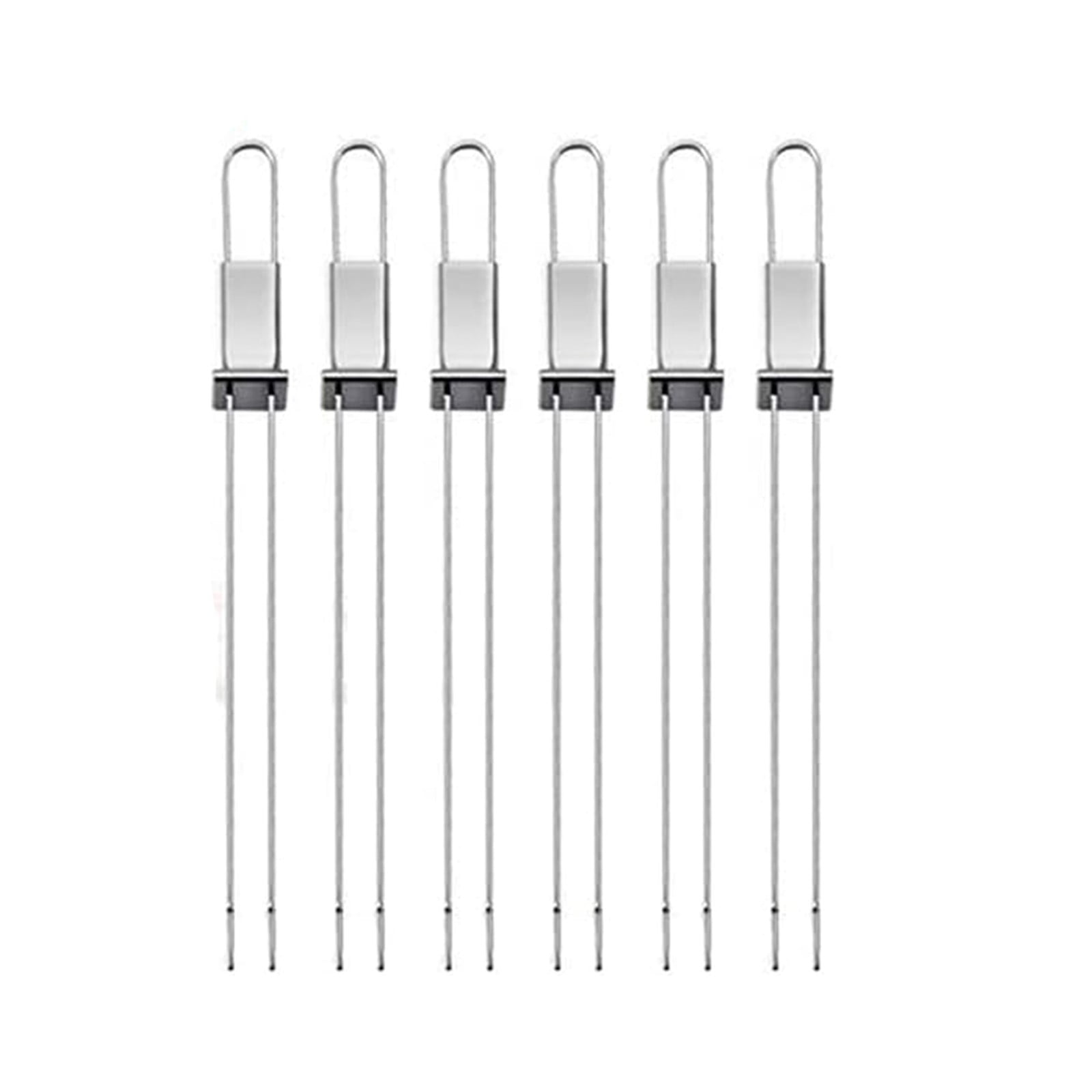AGXAP Barbecue forks 6pcs Stainless Steel Barbecue Skewers Metal