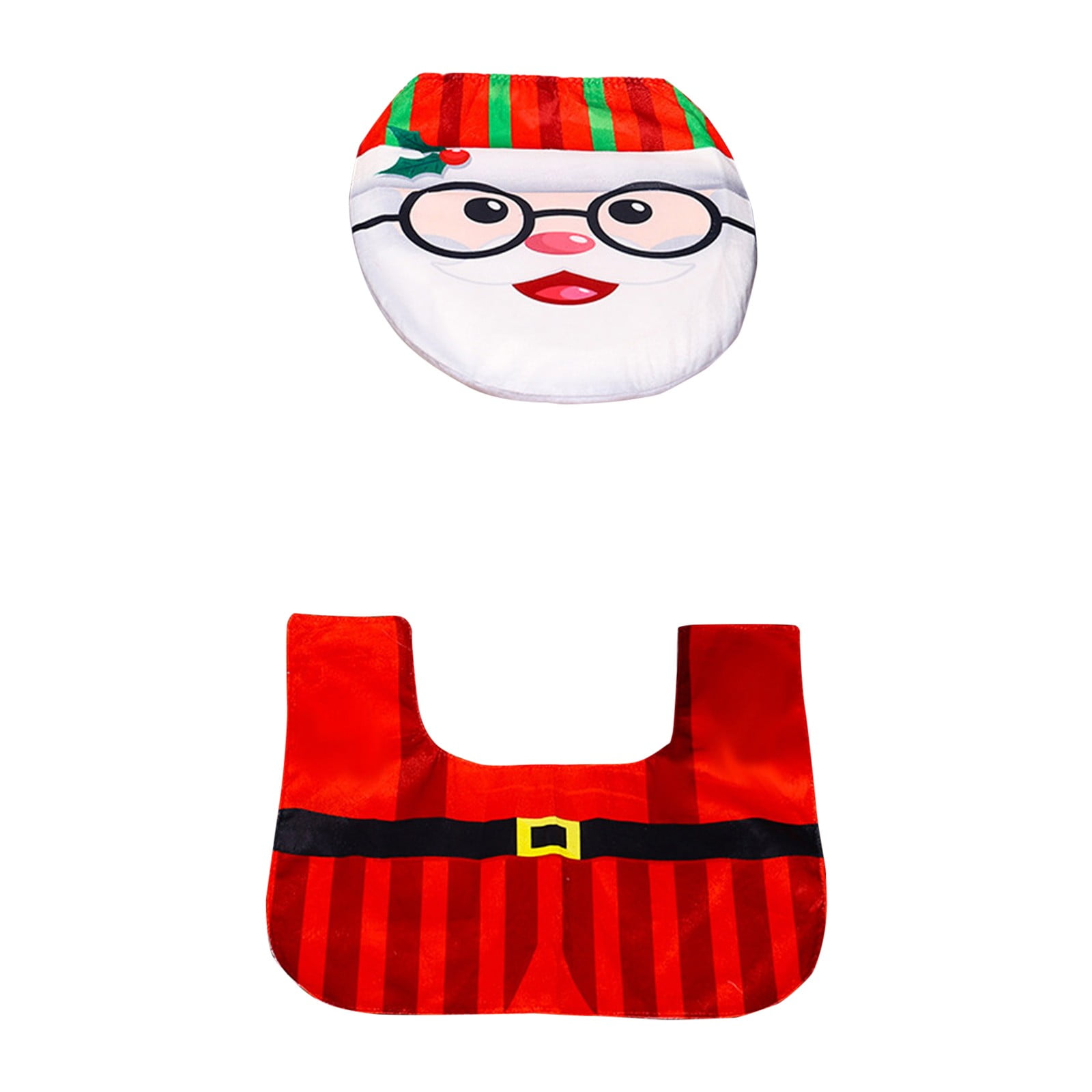 AGXAP Toilet Seat Cover Christmas Decorations Xmas Bathroom Sets Decor