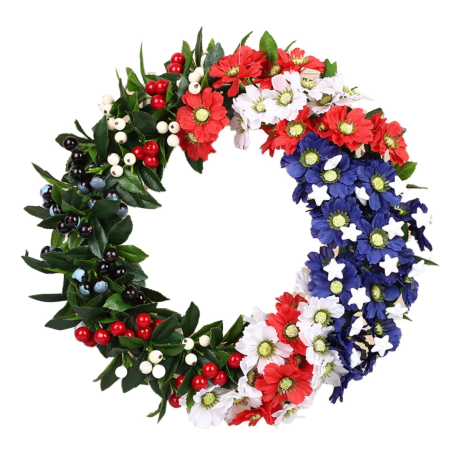 AGXAP Wreath 2024 New American Flag Independence Day Star Garland Rose