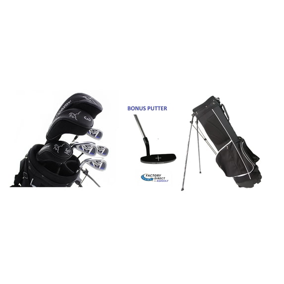 AGXGOLF Ladies Left Hand Regular Length Magnum XL Complete Golf Club Set w/Ladies Stand Bag & Free Putter: Fast Shipping