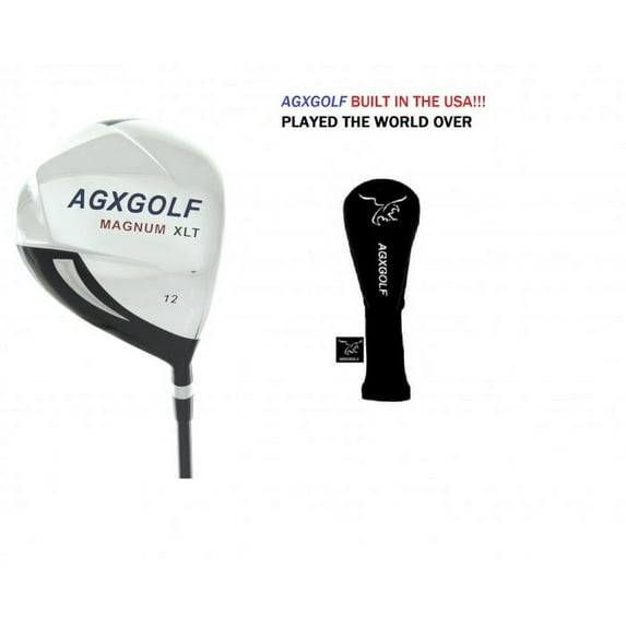 AGXGOLF XL Senior Men's Tall Length (+1.0") 460cc Over Size 12 Degree Driver: Senior Flex Graphite Shaft + Head Cover: Right Hand