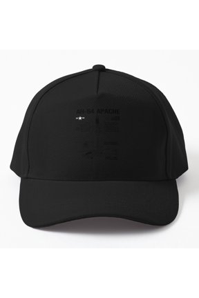 AH-64 Apache Baseball Cap, Attack Helicopter Military Aircraft Specs Design Gift Hat