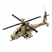 Ylutex AH-64 Apache Attack Helicopter Building Blocks Set, 259 Pieces Military Helicopter Building Model, Compatible with Lego plane
