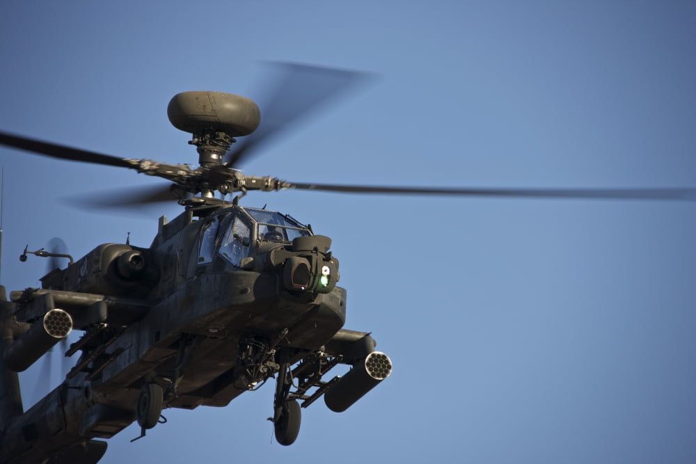 AH-64D Apache Longbow lifts off on a mission Canvas Art - Terry MooreStocktrek Images (18 x 12)