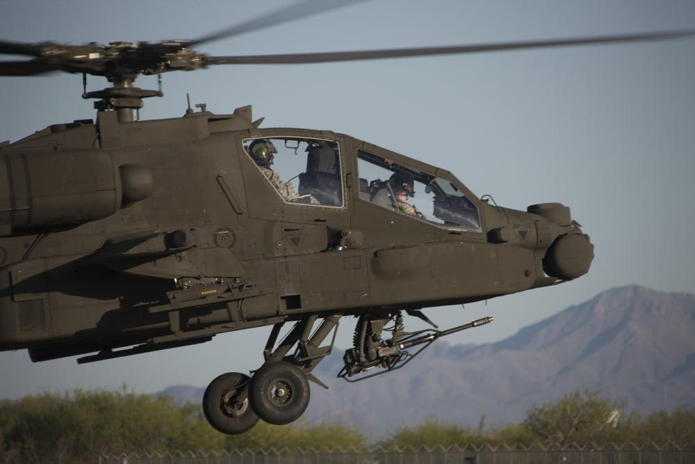 AH-64D Apache Longbow lifts off on a mission Canvas Art - Terry MooreStocktrek Images (18 x 12)
