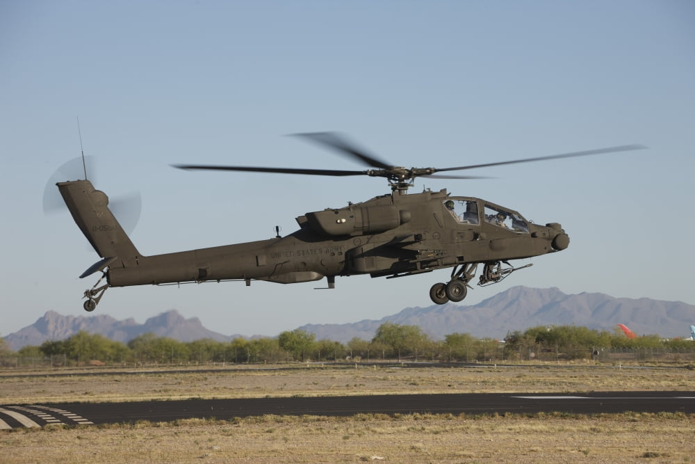 AH-64D Apache Longbow lifts off on a mission Canvas Art - Terry MooreStocktrek Images (18 x 12)