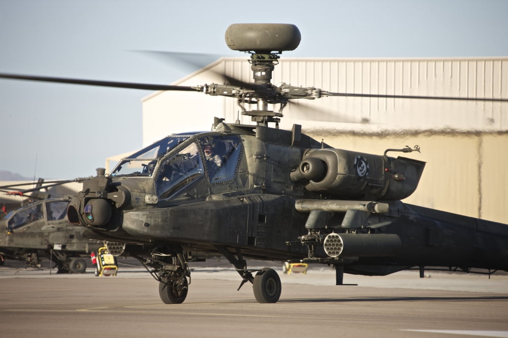 AH-64D Apache Longbow taxiing out to the launch pad Canvas Art - Terry MooreStocktrek Images (35 x 23)