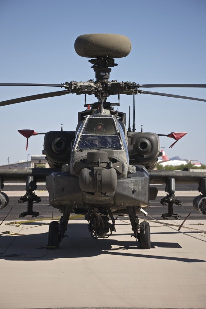 AH-64D Apcahe Longbow at Pinal Airpark Arizona Canvas Art - Terry MooreStocktrek Images (12 x 18)