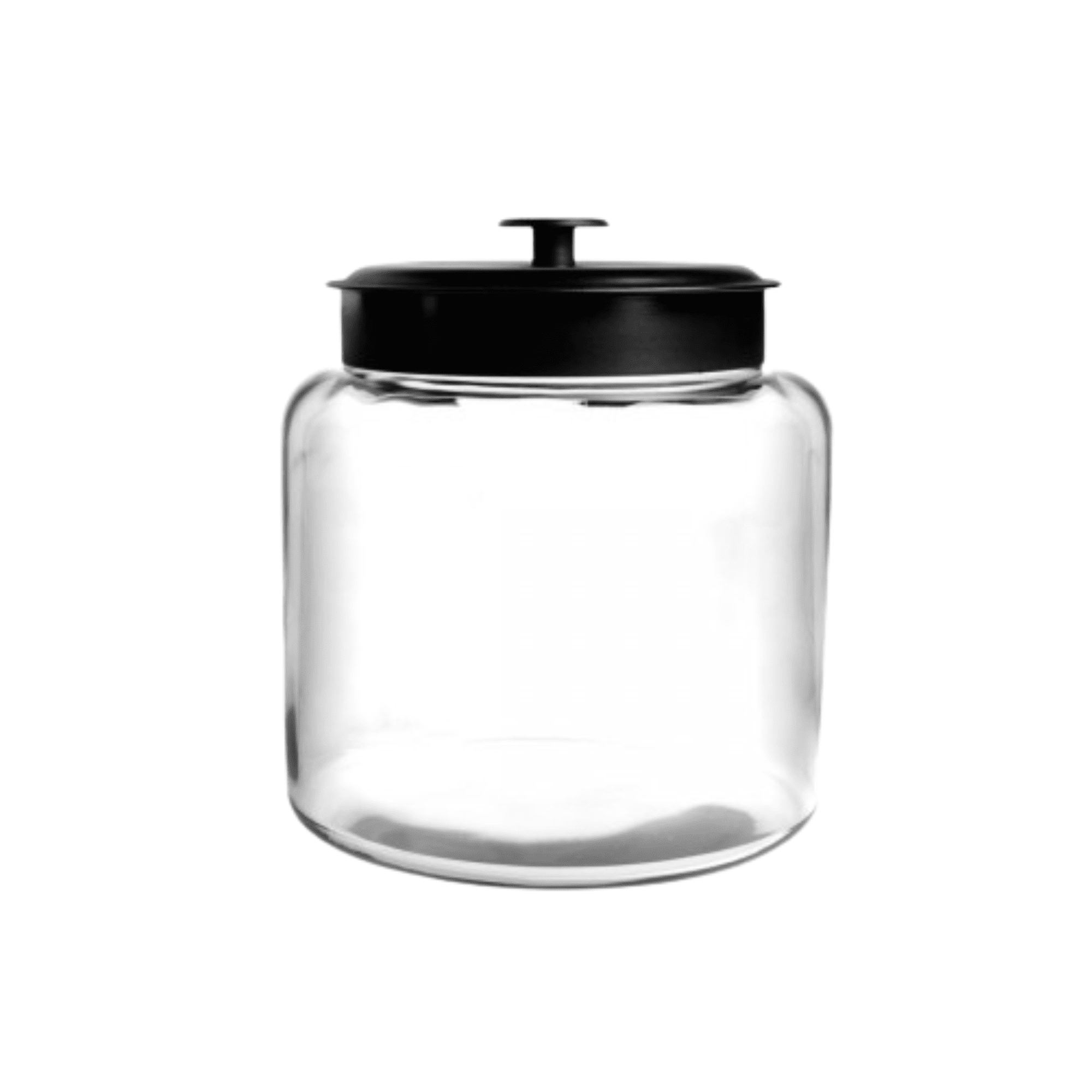 96 oz Clear Glass Food Storage Jar with Black Lid