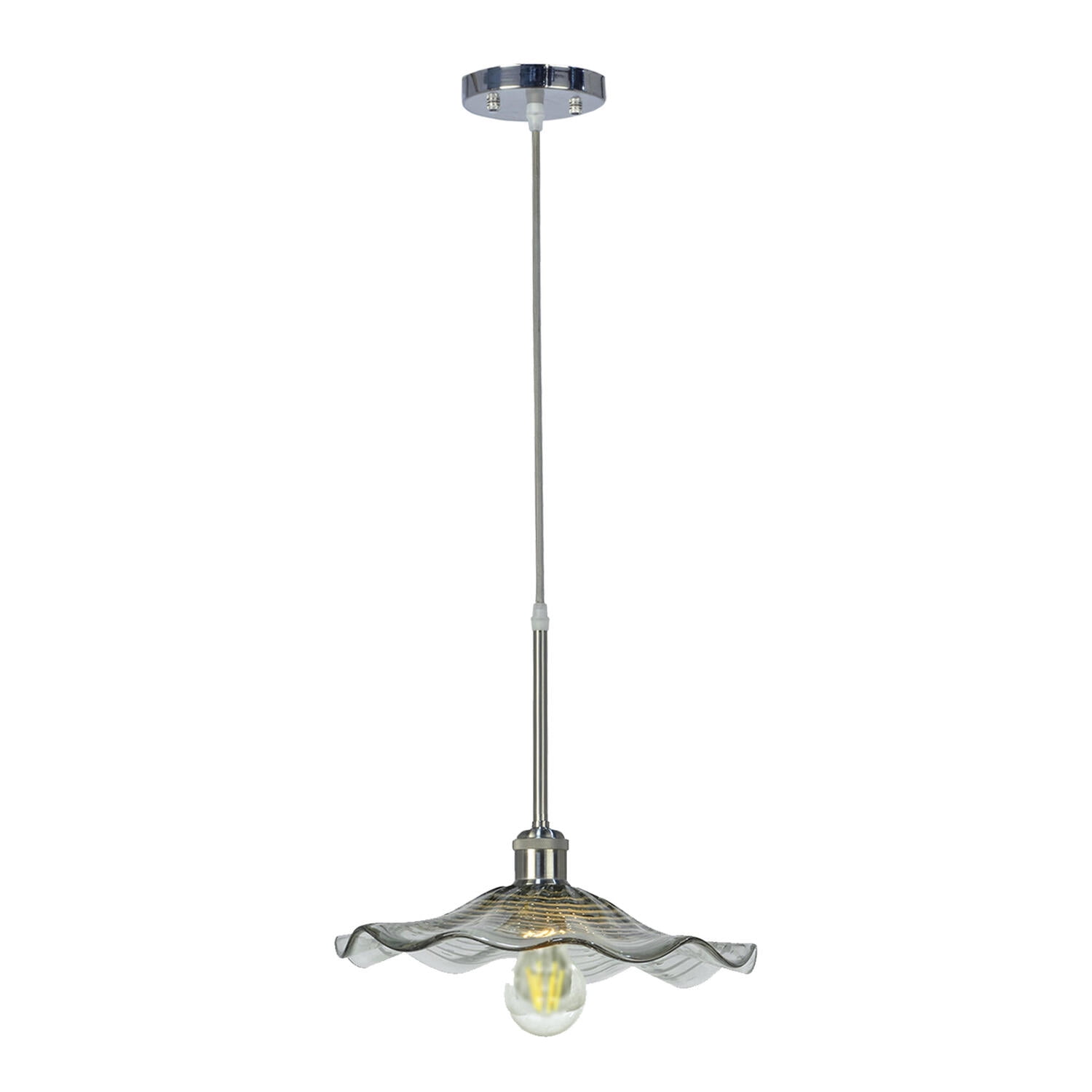 Kourtney Satin Nickel Glass Mini Pendant Light