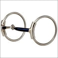 thumbnail image 1 of AH339 HILASON STAINLESS STEEL RING HORSE BIT BLUED STEEL SNAFFLE MOUTH, 1 of 4