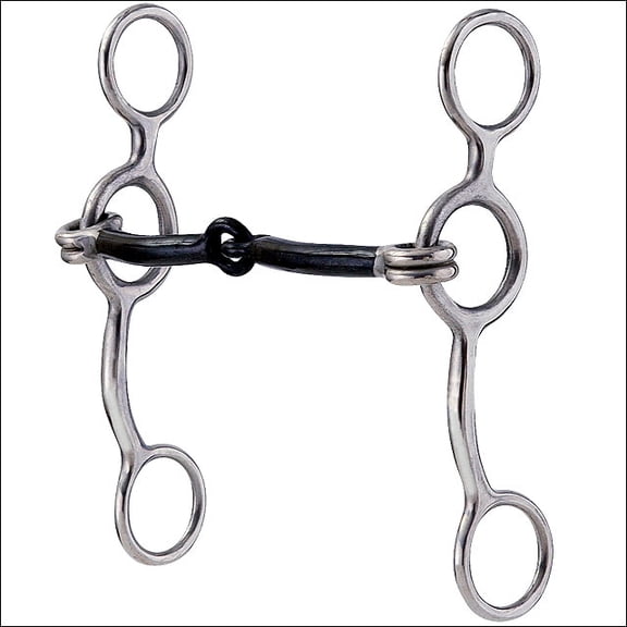 AH540 HILASON STAINLESS STEEL SLIDING GAG HORSE BIT SWEET IRON SNAFFLE MOUTH