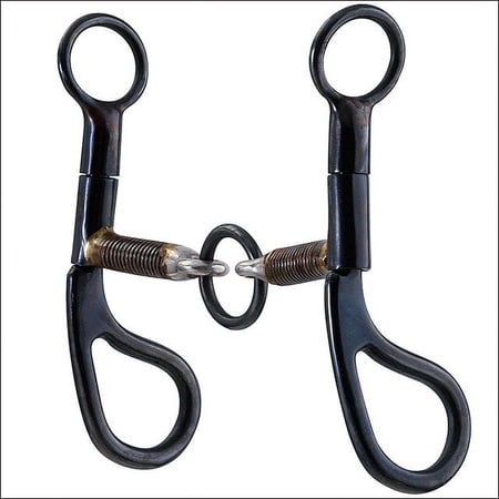 AH771 HILASON BLACK STEEL COLT HORSE BIT COPPER WIRE WRAPPED SNAFFLE MOUTH