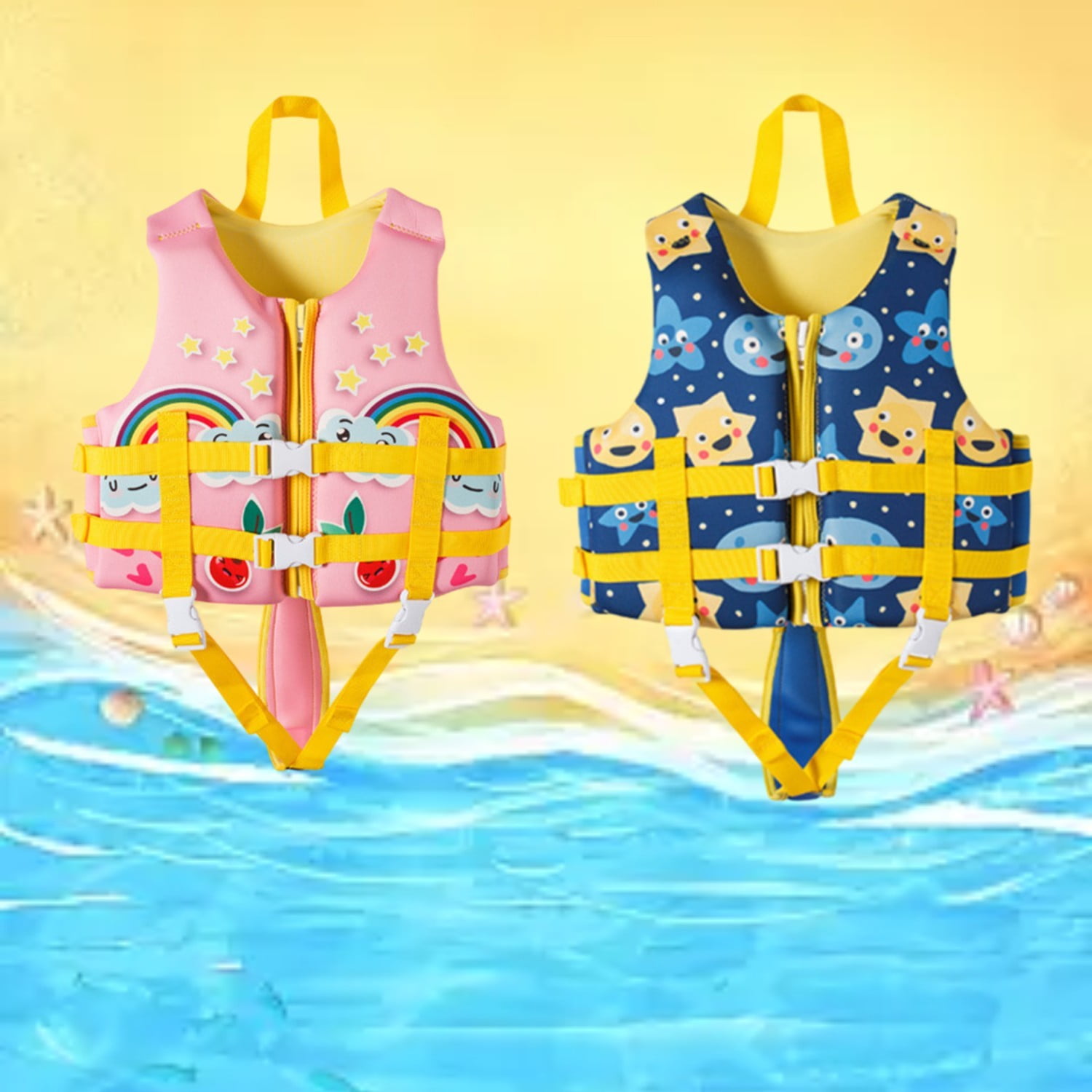 AHA Toddler Swim Vest, Kids Floats Jacket for Girls and Boys, Swimming Floaties with Adjustable