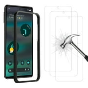 AHABIPERS 3 Pack HD Tempered Glass for Google Pixel 6A Screen Protector, Anti Scratch, Bubble Free