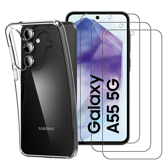 AHABIPERS 6.5" Tempered Glass Galaxy A55 Screen Film Protector