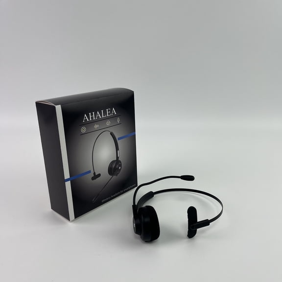 AHALEA Wireless headsets for smartphones, Headset, Trucker Bluetooth Headset with Noise Cancelling Microphone & Mute Button, Bluetooth Headset 5.2 Multipoint