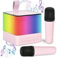thumbnail image 1 of Mini Karaoke Machine, Portable Bluetooth Karaoke Speaker with 2 Wireless Microphones and Party Lights for Kids and Adults Xmas Birthday Gifts for Girls Boys Family Home Party, 1 of 7