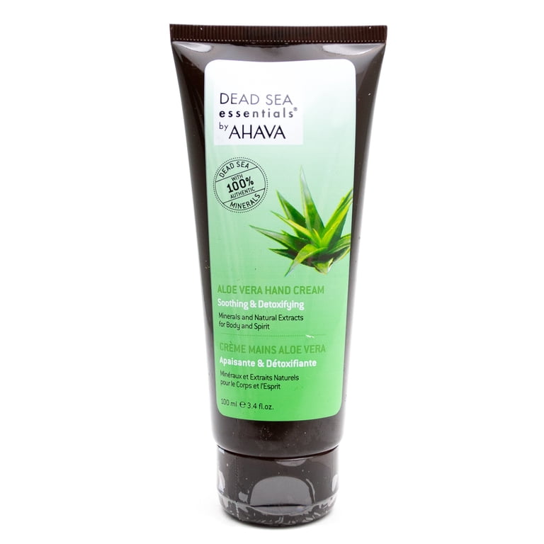 AHAVA Dead Sea Essentials Aloe Vera Soothing & Detoxifying Hand Cream 3.4  fl oz - Walmart.com