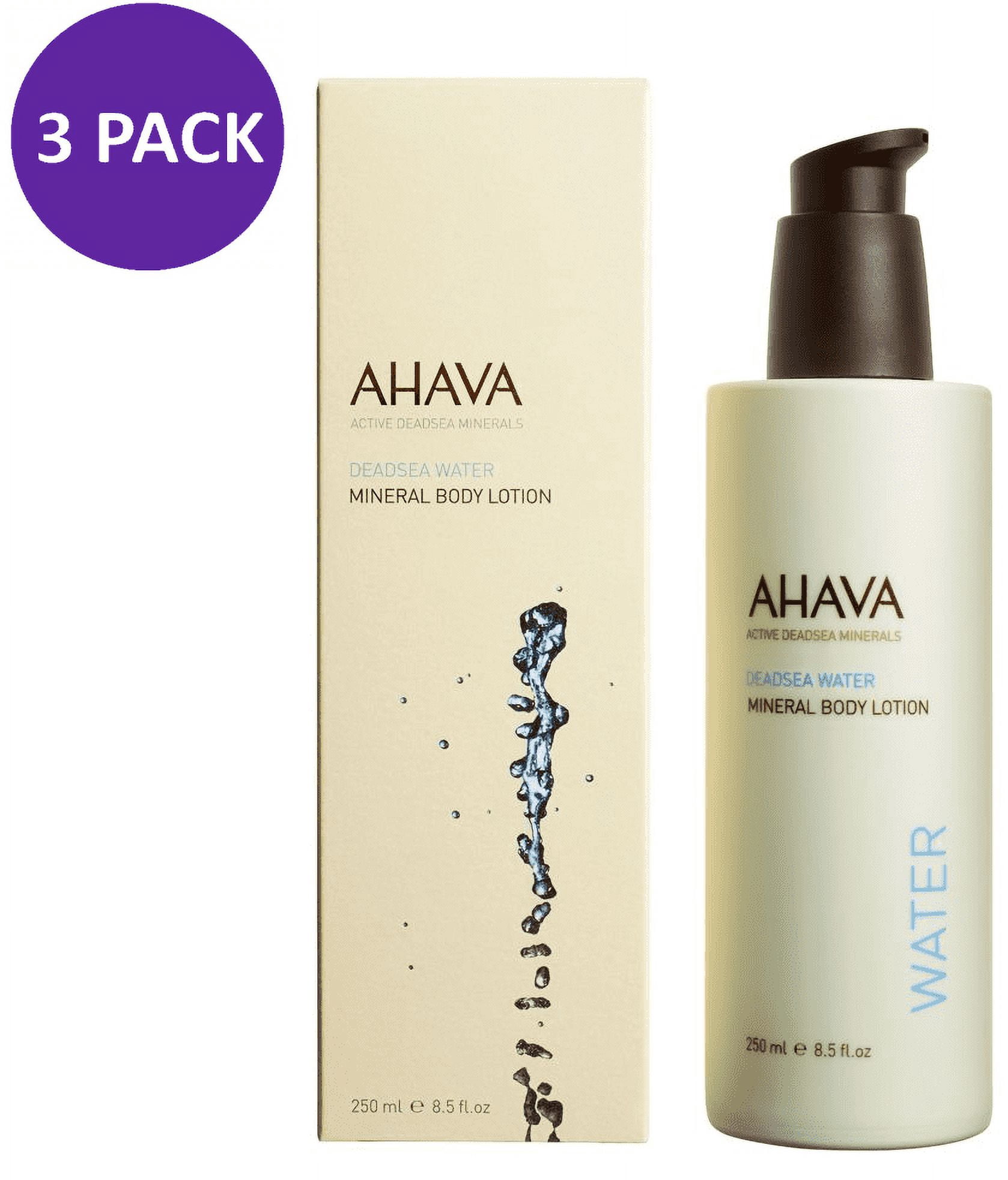 AHAVA Dead Sea Mineral Body Lotions. 8.5 oz (3 PACK)