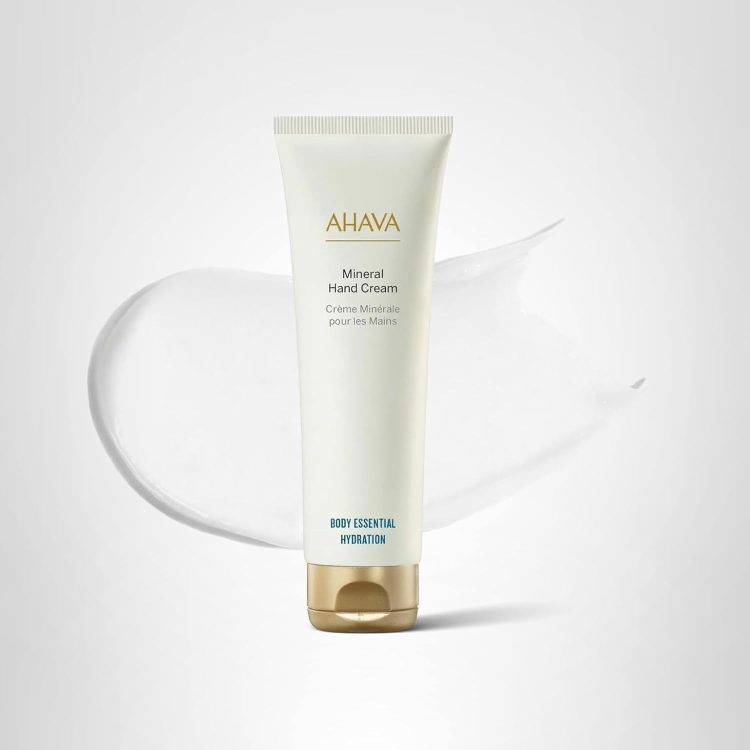 AHAVA Dead Sea Water Mineral Hand Cream - Hand Moisturizer For Dry Cracked Hands, Light & Fast Absorbing, Enriched with Exclusive blend Osmoter, Smoothing Witch Hazel & Soothing Allantoin, 3.4 fl.oz
