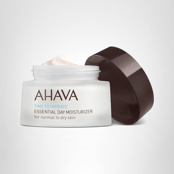 AHAVA Time To Hydrate Essential Day Moisturiser Daily Facial Cream for Normal to Dry Skin, Hydrating & Smoothing, 1.7 fl oz
